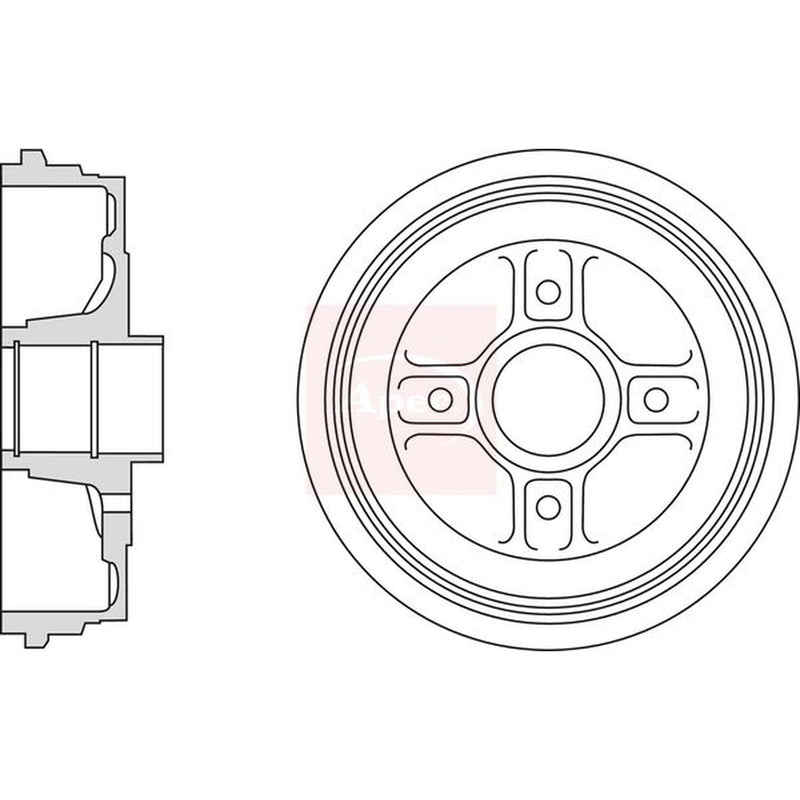 Apec Brake Drum Assembly Rear fits Nissan Micra IV 2010-2020 1.2