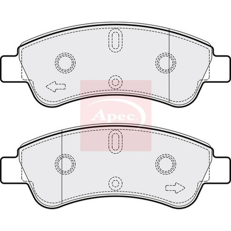 Apec Front Brake Pad Set fits Citroën Berlingo First 1996-2011 1.4 1.9 2.0