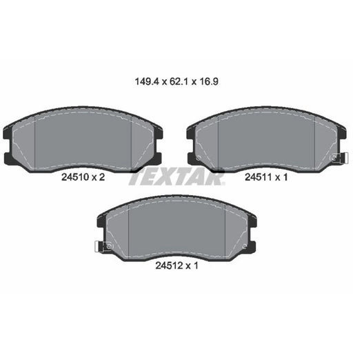 Textar Front Brake Pad Set 2451001