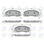 Comline Front Brake Discs & Pads fits Chrysler Grand Voyager V 2011-2012 2.8 3.6