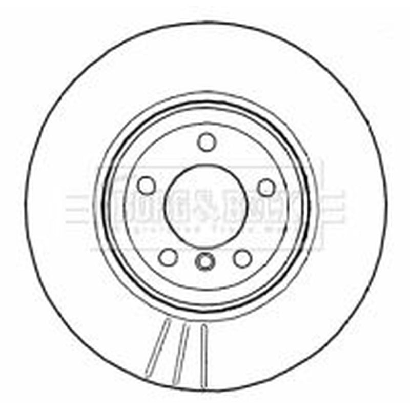 Borg & Beck Rear Brake Vented Discs & Pads fits BMW 7 2002-2008