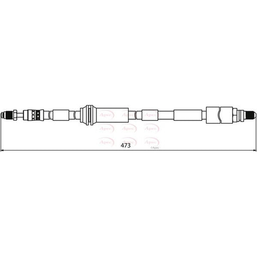 Apec Brake Hydraulic Hose Line Front fits Ford Ka 2002-2008 1.3