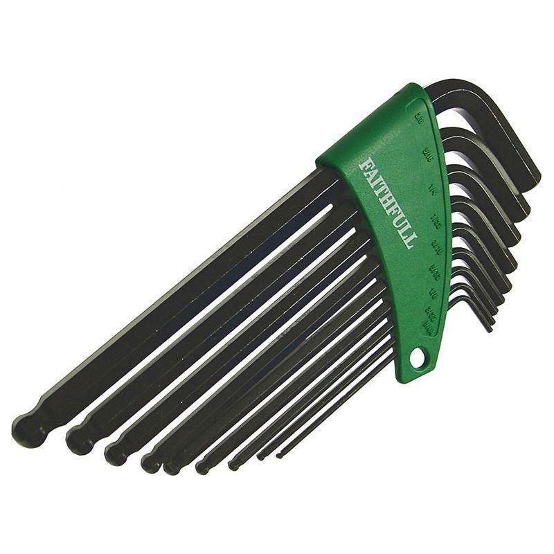 Faithfull Imperial Ball End Long Arm Hexagon Key Set, 9 Piece Faithfull - NN4 Online