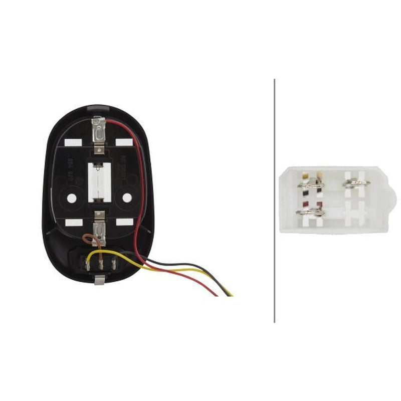 Hella Interior Lamp Black MG12 2JA fits John Deere Series 5 2009 on