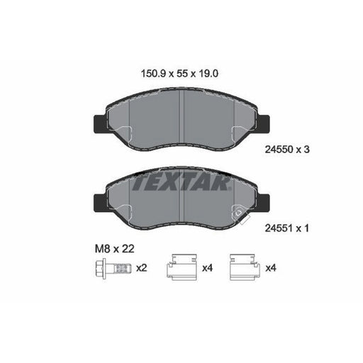 Textar Front Brake Pad Set 2455001