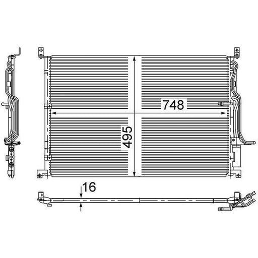 Mahle Air Conditioning Condenser fits Audi A8 D3 2002-2010