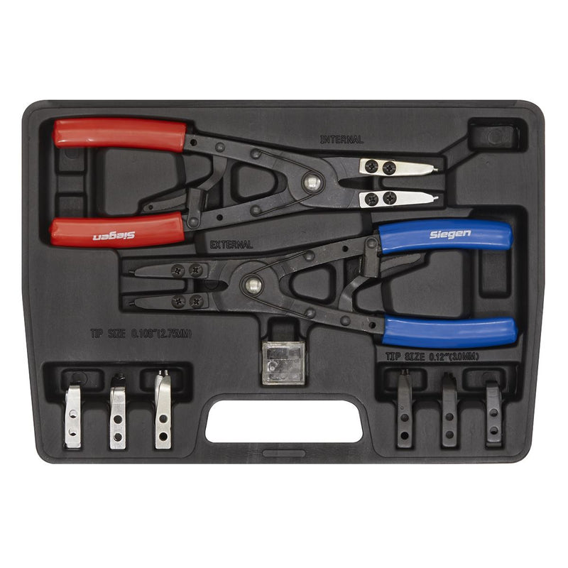 Sealey Circlip Pliers Set Internal/External 265mm S0553 Sealey - Dynamic Drive
