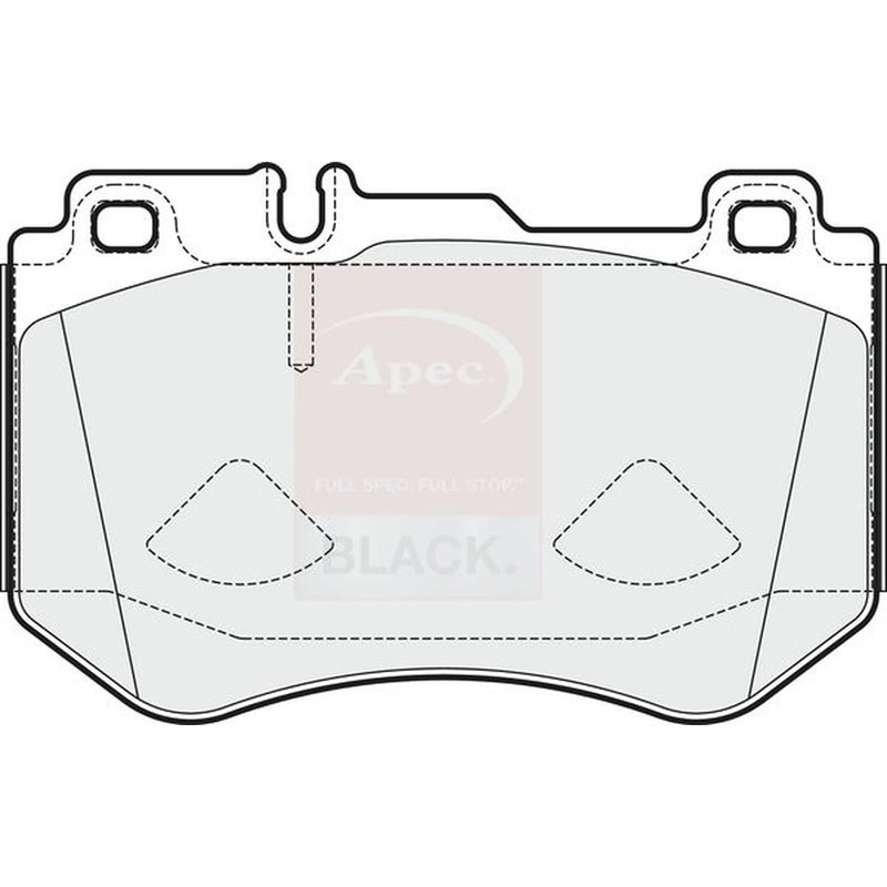 Apec Black Front Brake Pad Set fits Mercedes-Benz C-Class 2013-2023