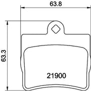 DON Rear Brake Pad Set fits Mercedes-Benz C-Class 1993-2000