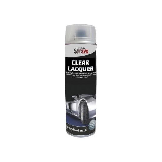 Simply Sprays Clear varnish Gloss Aerosol Spray Finish and Sealer for Auto and Indoor or Outdoor Surfaces, 500ml Simply - Dynamic Drive