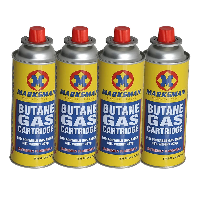 Butane Gas Cartridges Pack of 4, 220g Each