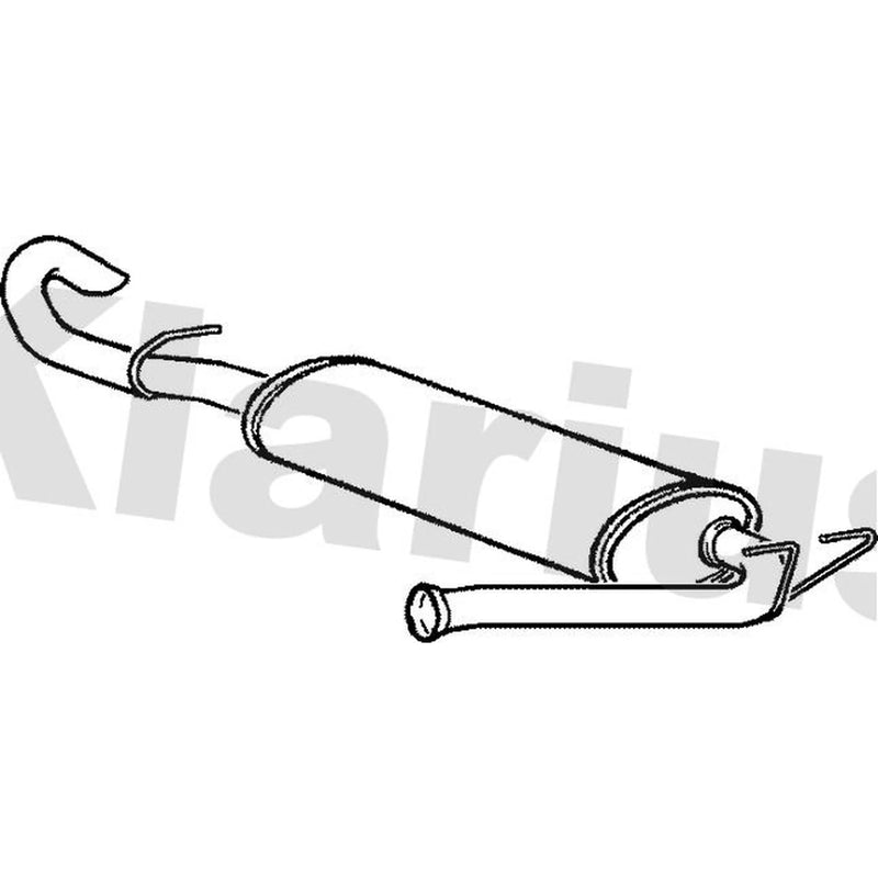 Klarius Box With Tail Pipe Rear fits Renault Master II 1998-2001 2.5