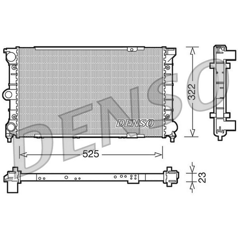 Denso Engine Radiator fits Seat Terra 1990-1995 1.3 1.4