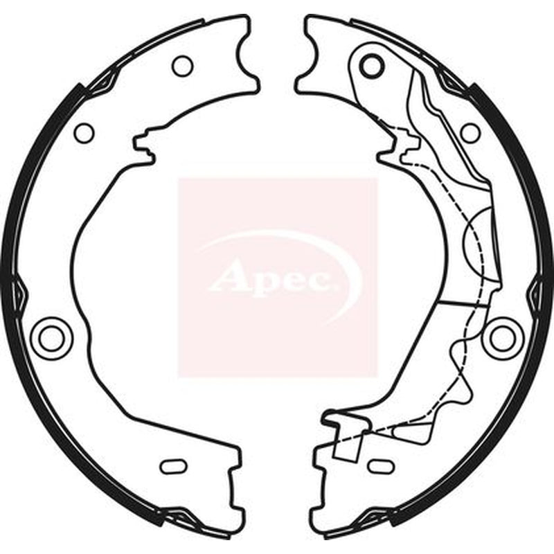 Apec Parking Brake Shoe Set fits Kia Sedona 2006-2015 2.2 2.7 2.9