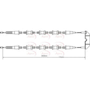 Apec Handbrake Cable Front CAB1488