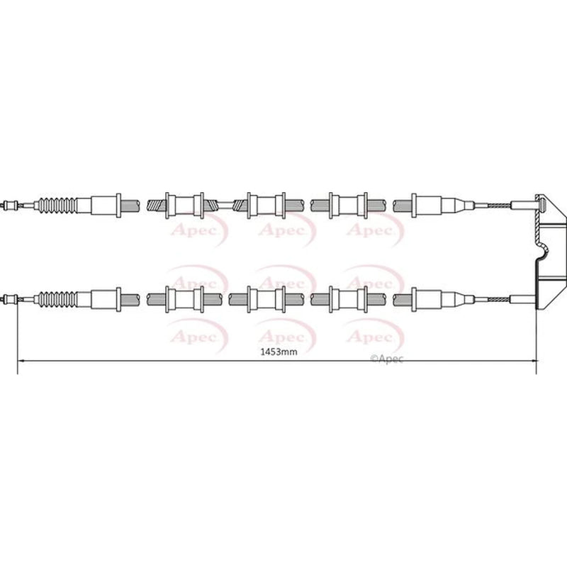 Apec Handbrake Cable Front CAB1488