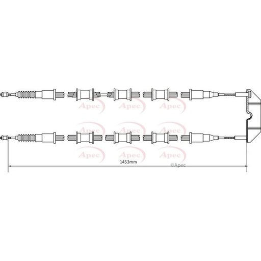 Apec Handbrake Cable Front CAB1488