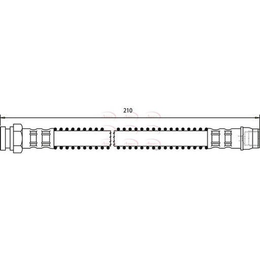 Apec Brake Hydraulic Hose Line Rear fits Citroën C2 2003-2012 1.1 1.4 1.6