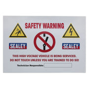 Sealey Hybrid/Electric Vehicle Warning Sign HYBRIDSIGN Sealey - Dynamic Drive