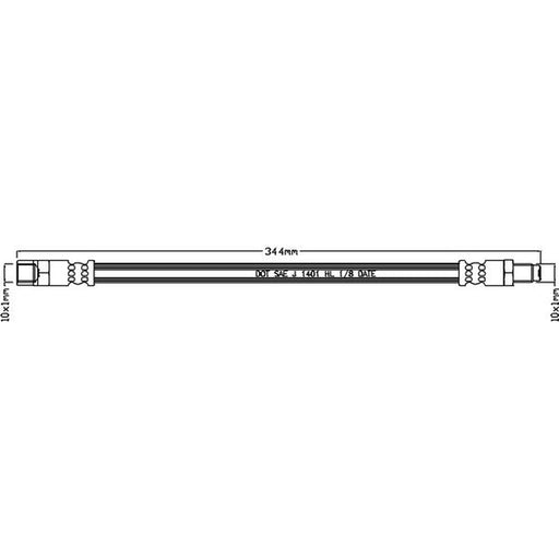 Juratek Brake Hydraulic Hose Line Rear fits BMW 5 2004-2010