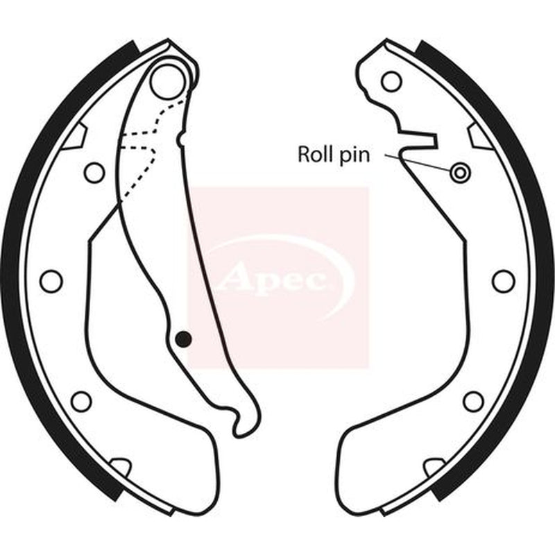 Apec Brake Shoe Set Axle Kit fits Daewoo Espero 1991-1999 1.5 1.8 2.0