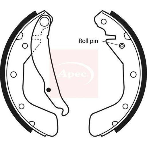 Apec Brake Shoe Set Axle Kit fits Daewoo Espero 1991-1999 1.5 1.8 2.0