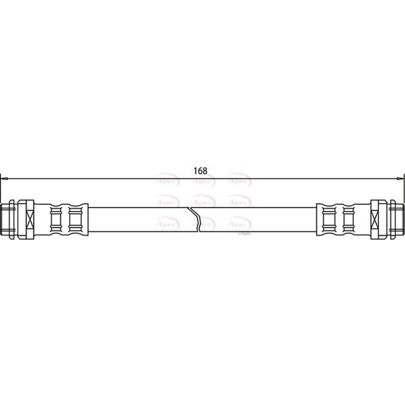 Apec Brake Hydraulic Hose Line Rear fits Audi A1 2010-2018 1.0 1.2 1.4 1.6 2.0