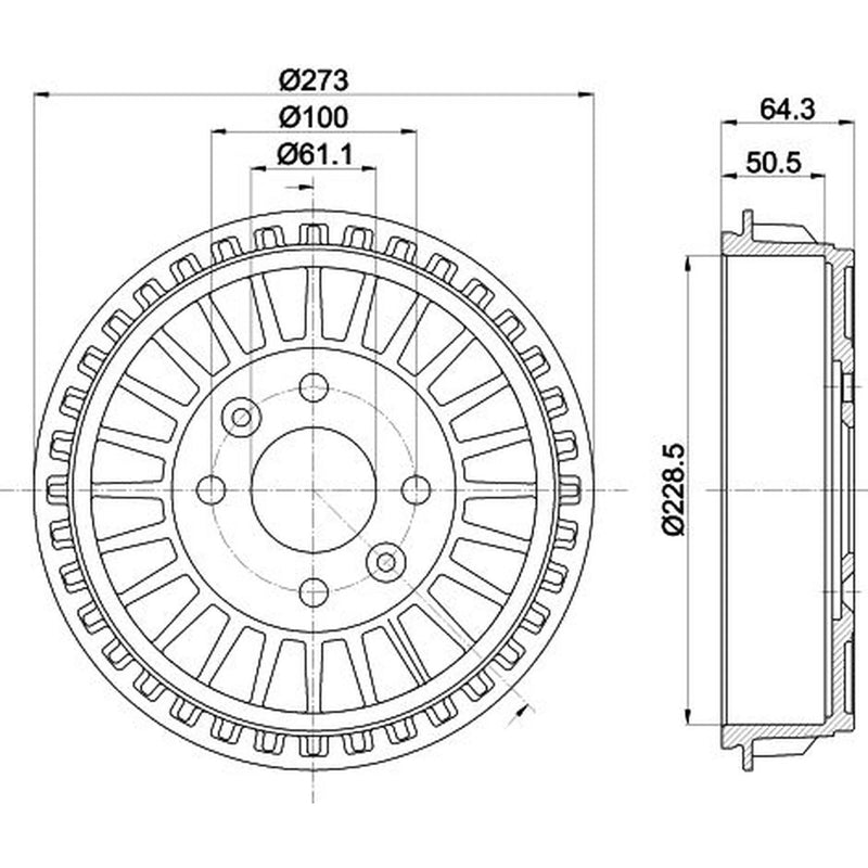 Mintex Brake Drum Assembly Rear fits Renault Clio V 2019-2020 1.0 1.3 1.5 1.6