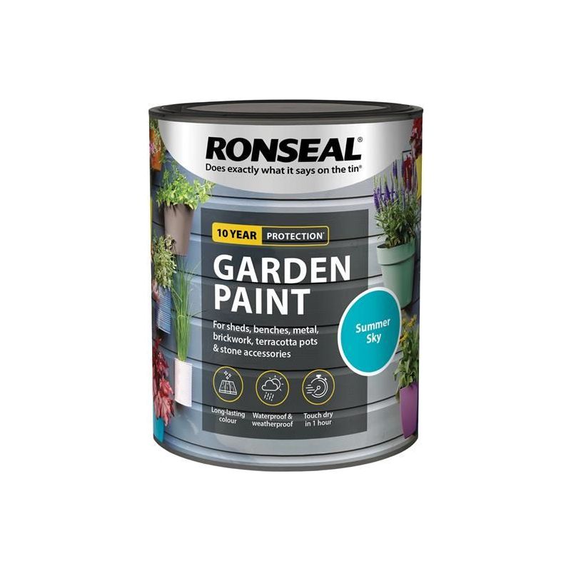 Ronseal Garden Paint Summer Sky 750ml Ronseal - Dynamic Drive