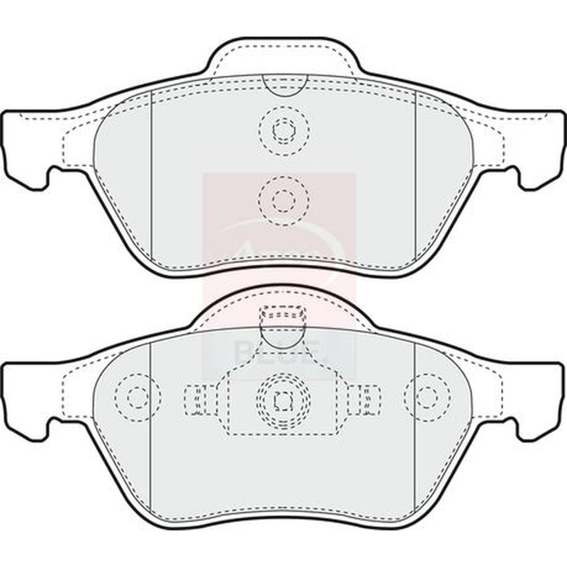 Apec Front Brake Pad Set fits Renault Laguna II 2001-2007 1.6 1.8 1.9 2.0