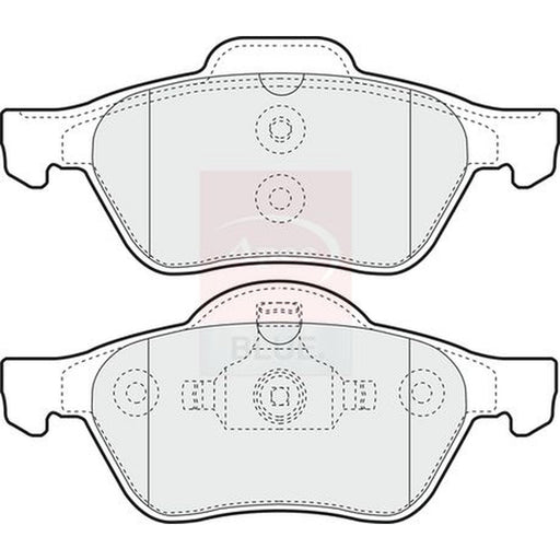 Apec Front Brake Pad Set fits Renault Laguna II 2001-2007 1.6 1.8 1.9 2.0