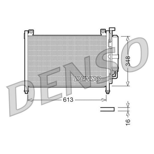 Denso Air Conditioning Condenser fits Mazda 2 2007-2015 1.3 1.4 1.5