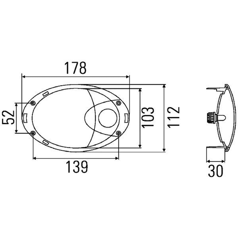 Hella Interior/Reading Lamp MG12 2JA Interior 2JA 009 294-021 E00000134095 2JA