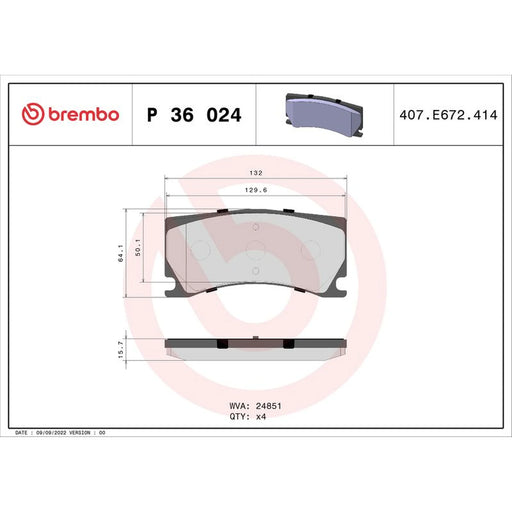 Brembo Rear Brake Internally Vented Discs & Pads fits Jaguar Xk II 2009-2014 5.0
