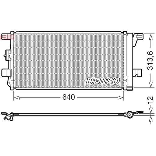 Denso Air Conditioning Condenser fits Audi Q5 2016-2021 2.0 3.0