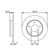 Bosch 2 x Solid Brake Discs