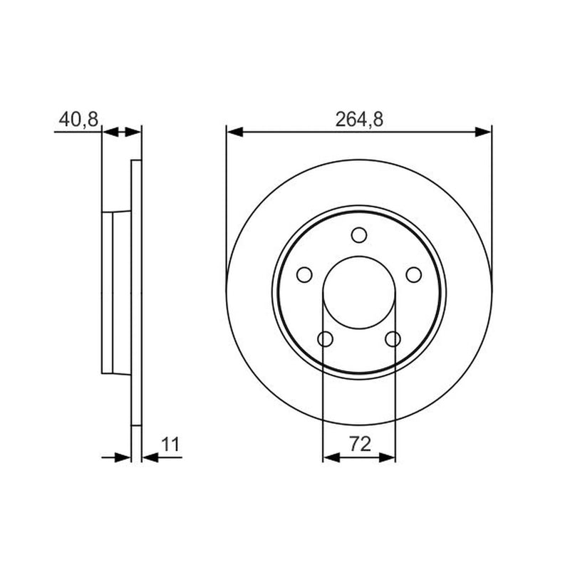 Bosch 2 x Solid Brake Discs