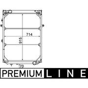 Mahle Engine Radiator fits Man F90 1986-1997