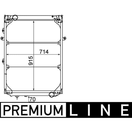 Mahle Engine Radiator fits Man F90 1986-1997