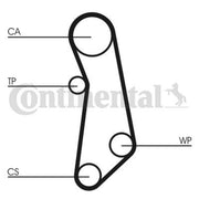 Continental CTAM Timing Belt Cambelt 129 Teeth fits Alfa Romeo Mito 2011-2018
