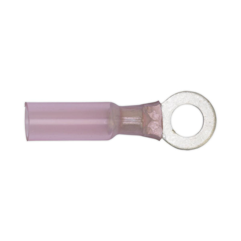 Sealey Heat Shrink Ring Terminal 6.4mm Red Pack of 25 RTSR2564 Sealey  - Dynamic Drive