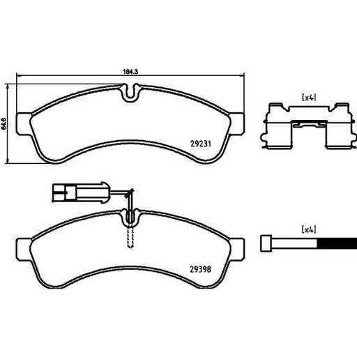 Mintex Rear Brake Pad Set fits Nissan NT500 2013-2016 56.15 65.15