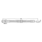 Borg & Beck Brake Hydraulic Hose Line Left BBH6946