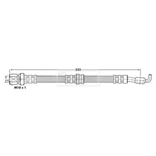 Borg & Beck Brake Hydraulic Hose Line Left BBH6946
