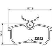 DON Rear Brake Pad Set fits Ford Fiesta 2010-2017 1.6