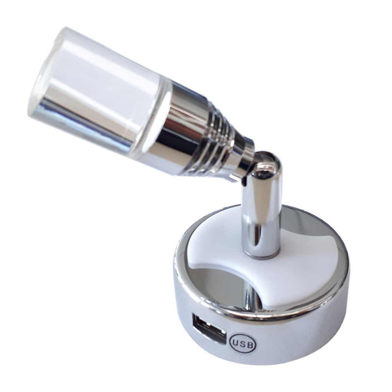 Adjustable Spot Light 60mm Base (12V / 1W / Cool White / IP20) Aten Lighting - Dynamic Drive