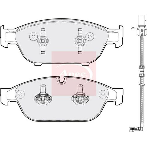 Apec Front Brake Pad Set fits Audi A6 Allroad C7 2012-2018 3.0
