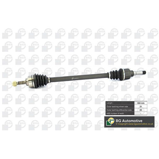 BGA CV Drive Shaft Driveshaft Front Right fits Citroën C2 2003-2012 1.1 1.4