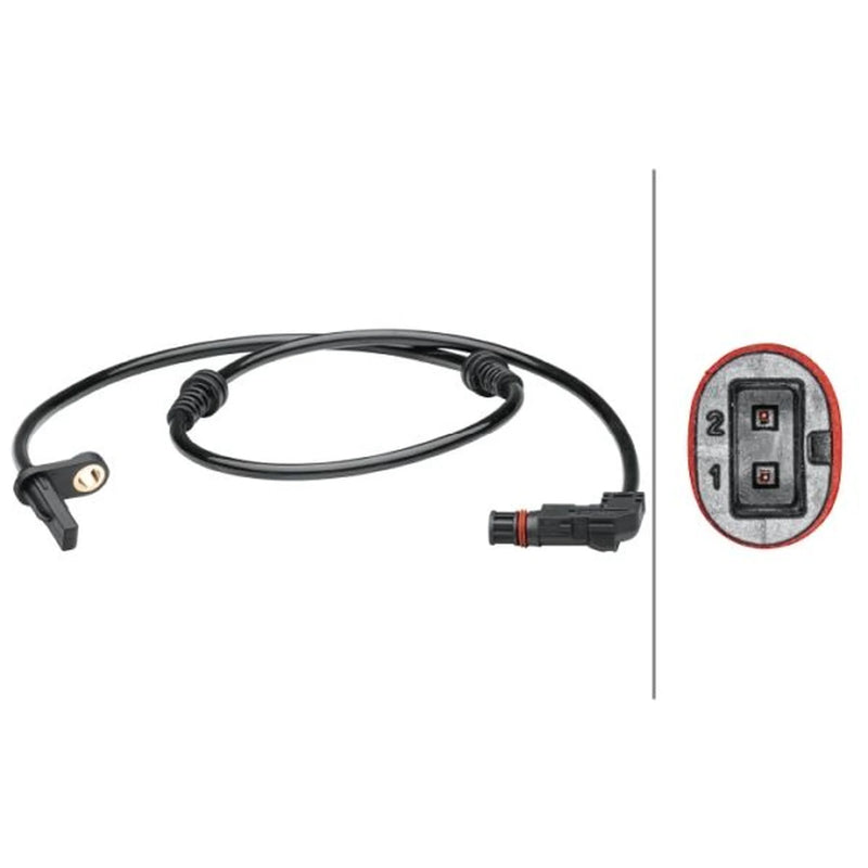 Hella ABS Wheel Speed Sensor Front fits Mercedes-Benz C-Class 2007-2014