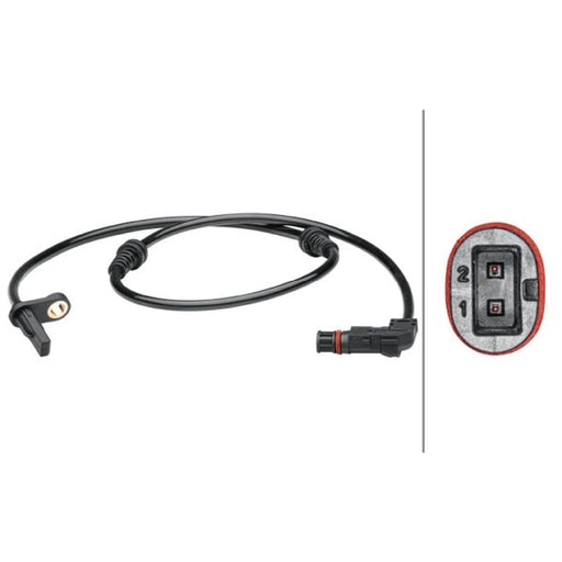 Hella ABS Wheel Speed Sensor Front fits Mercedes-Benz C-Class 2007-2014